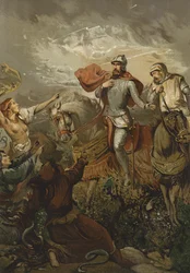 Macbeth arrêté par les sorcières